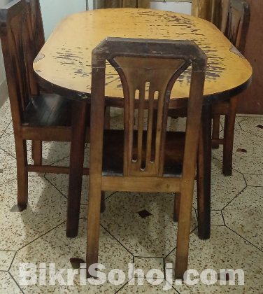 Dining table and chair